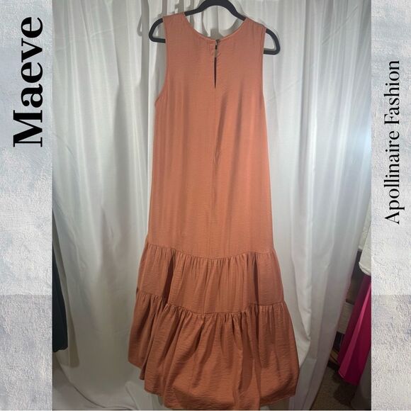 Maeve Women's Marlene Maxi in Rust High Low Dress NWT Large - Picture 4 of 6